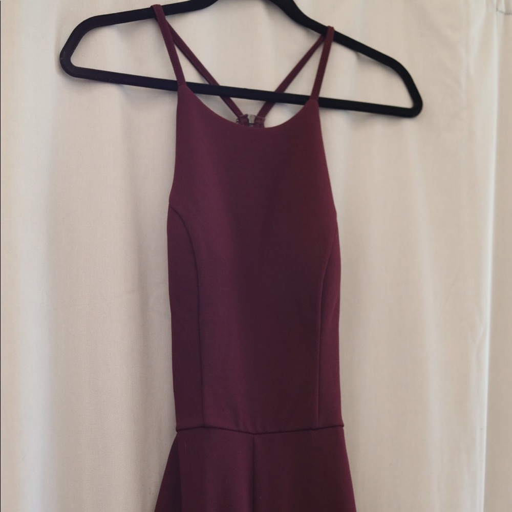 Burgundy red jumpsuit
